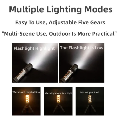 MOUNTAINHIKER Outdoor Camping Tactical Mosquito Lamp Killer Portable LED Flashlight Magnet USB Charging High Power Mosquito Lamp - Image 5