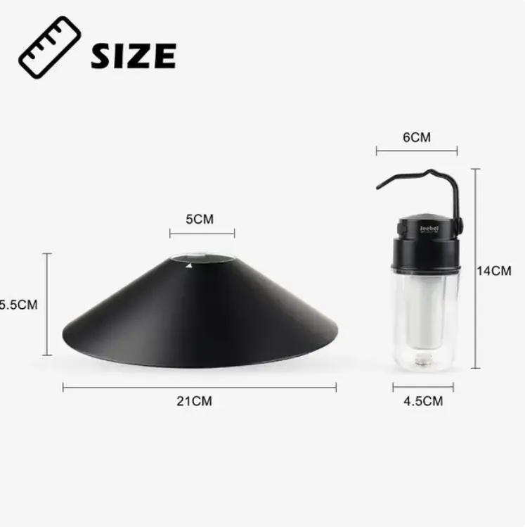Retro Waterproof Camping Lantern, USB Rechargeable, Outdoor Lighting, LED Lamp, Portable, Atmosphere, Warm Tent - Image 2