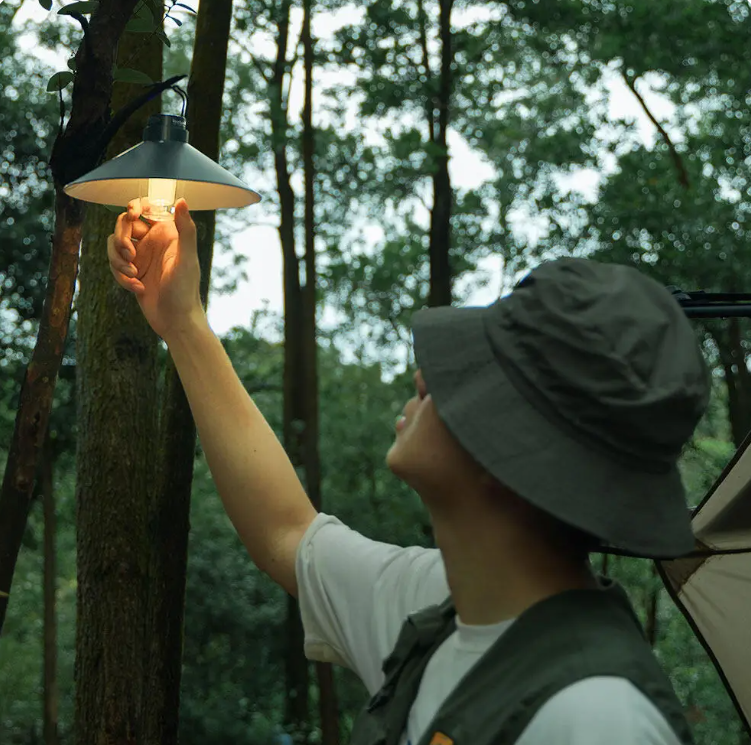 Retro Waterproof Camping Lantern, USB Rechargeable, Outdoor Lighting, LED Lamp, Portable, Atmosphere, Warm Tent - Image 4