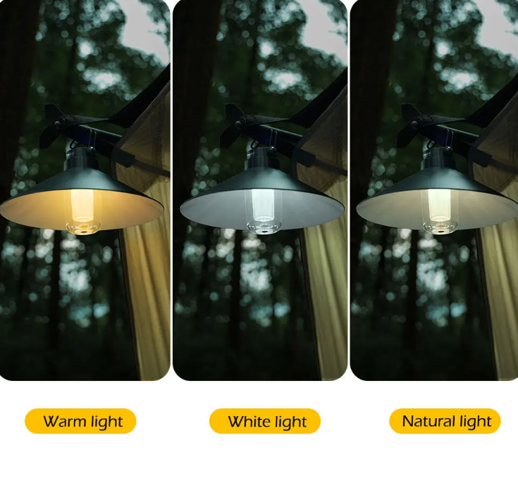 Retro Waterproof Camping Lantern, USB Rechargeable, Outdoor Lighting, LED Lamp, Portable, Atmosphere, Warm Tent - Image 6