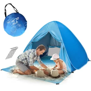 Beach Shelter Uv Protection Pop-up Beach Tent 2-3 Person Waterproof Portable Tent For Family Camping Garden