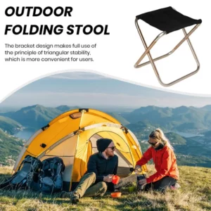 Folding Chair High Stability Strong Load-bearing Waterproof Compact Size Portable Collapsible Stool Chair Camping Supplies