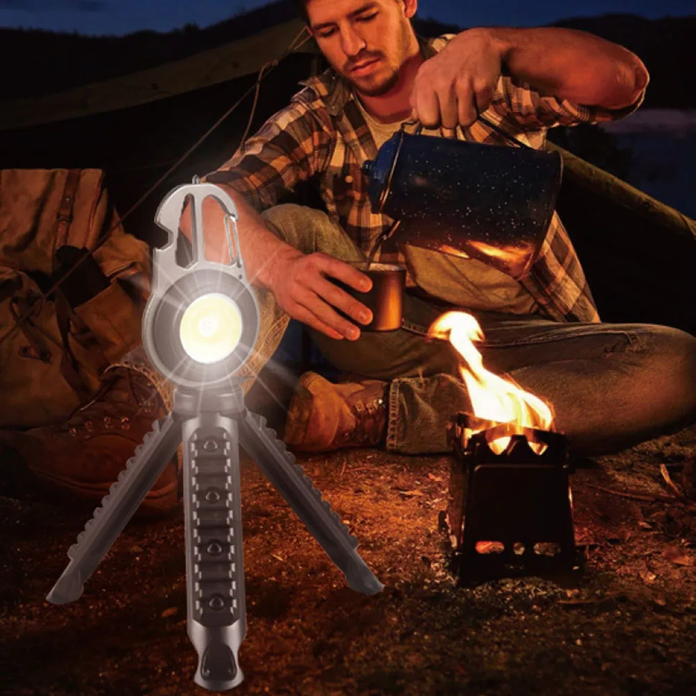 Pocket Keychain Flashlight Tripod Camping Pocket Lantern Stand for Outdoor Camping Hiking Fishing - Image 2