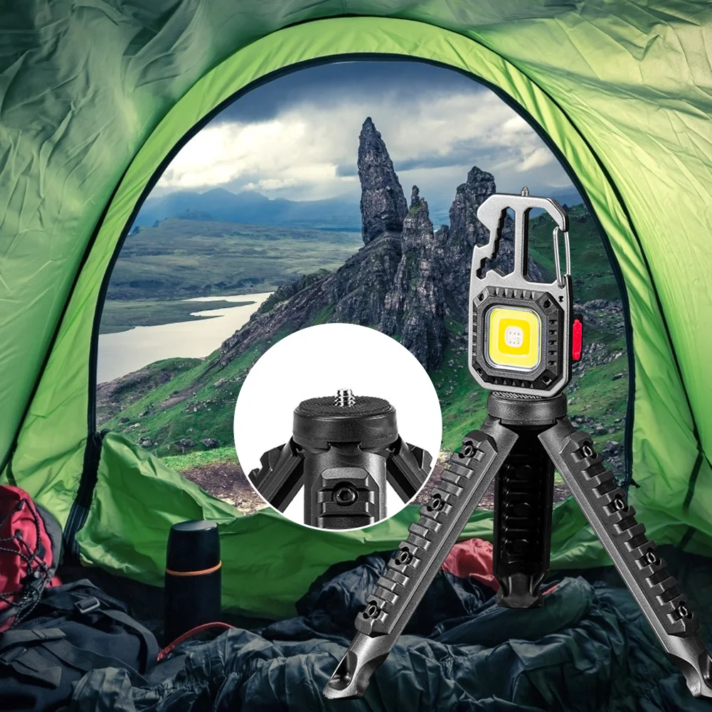 Pocket Keychain Flashlight Tripod Camping Pocket Lantern Stand for Outdoor Camping Hiking Fishing - Image 5