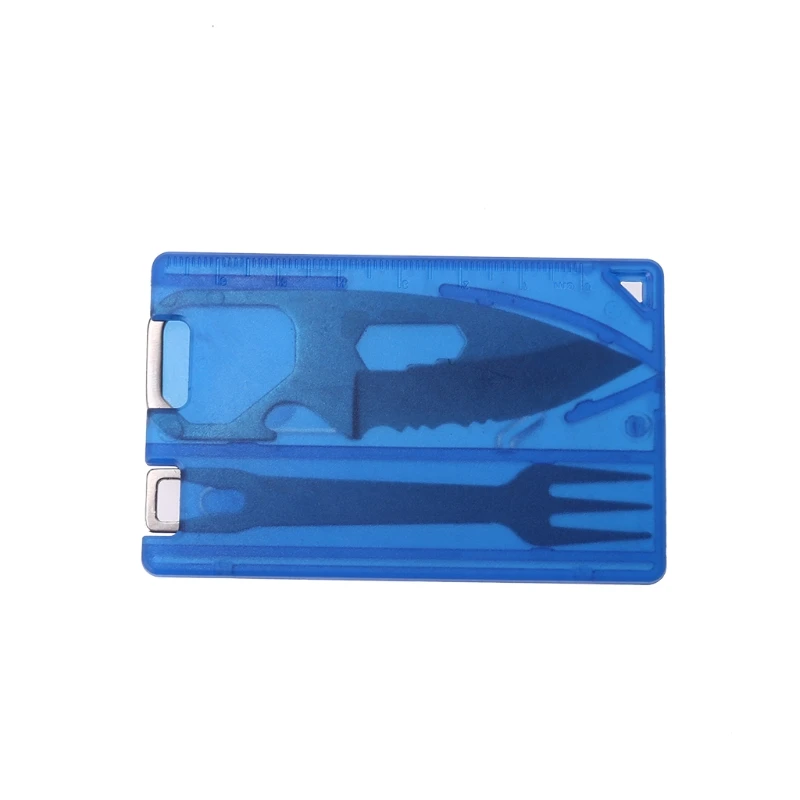 Portable Barbecue Knife Fork Card Kits Safety First Aids Outdoor Multifunctional Tool Set Camping Survival Equipment - Image 2